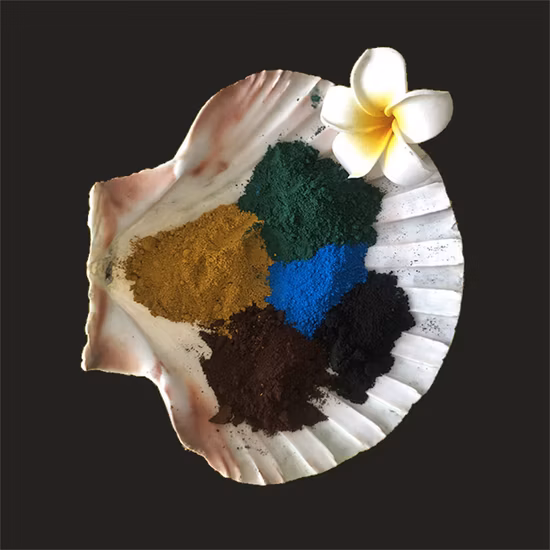 Poudre rouge/jaune/noir/vert de haute pureté, pigment d'oxyde de fer Fe2o3 Fe3o4 pour la céramique